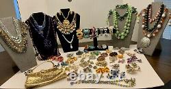 High End Signed 84 Pc. Vintage Estate Jewelry Lot