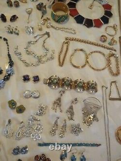 High End Signed Costume Jewelry 54 Pcs Vintage Estate Lot Some/NWT YSL Trifari