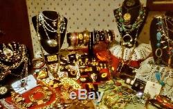 High End Signed Vintage Jewelry Lot 85+ Monet Trifari LC Napier Estee More No5