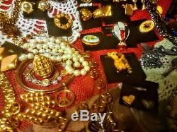 High End Signed Vintage Jewelry Lot 85+ Monet Trifari LC Napier Estee More No5