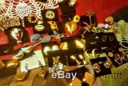 High End Signed Vintage Jewelry Lot 85+ Monet Trifari LC Napier Estee More No5