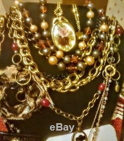 High End Signed Vintage Jewelry Lot 85+ Monet Trifari LC Napier Estee More No5