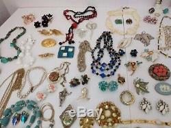 High End Vintage Costume Ladies Rhinestone Crystal Jewelry Lot Signed 150pc
