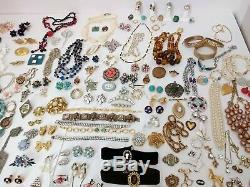 High End Vintage Costume Ladies Rhinestone Crystal Jewelry Lot Signed 150pc