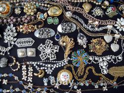 High End Vintage Jewelry Lot Signed Rhinestone Lanvin Weiss Kjl Sterling 197 Pcs