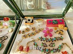 High End Vintage Rhinestone Jewelry Lot Schreiner Schiaparelli Juliana