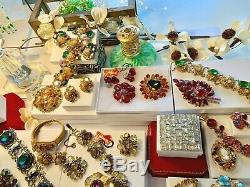 High End Vintage Signed Jewelry Lot Schiaparelli Haskell Juliana Hagler Kj. L