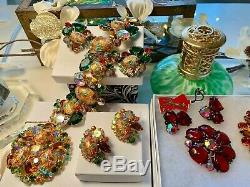 High End Vintage Signed Jewelry Lot Schiaparelli Haskell Juliana Hagler Kj. L