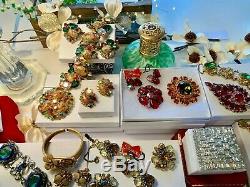 High End Vintage Signed Jewelry Lot Schiaparelli Haskell Juliana Hagler Kj. L