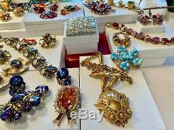 High End Vintage Signed Jewelry Lot Schiaparelli Haskell Juliana Hagler Kj. L