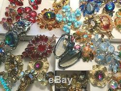 High End Vintage Signed Jewelry Lot Schiaparelli Haskell Juliana Hagler Kj. L