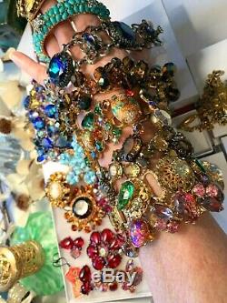 High End Vintage Signed Jewelry Lot Schiaparelli Haskell Juliana Hagler Kj. L