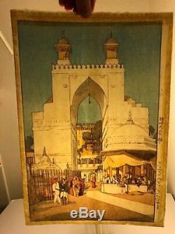 High Gate in Ajmer by Hiroshi Yoshida ORIGINAL Woodblock Print
