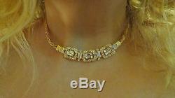 High Glitter signed GIVENCHY Paris New York Couture Catwalk Choker Necklace vtg