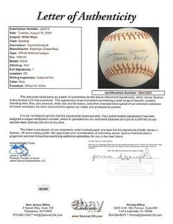 High Grade Willie Mays Signed Autographed ONL Baseball JSA LOA #BB72080