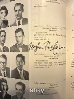 High Heffner autographed 1949 University of IL yearbook with signed photo and COA