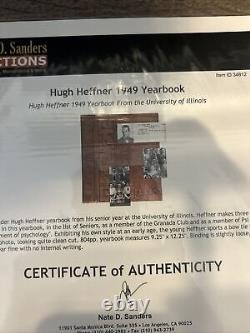 High Heffner autographed 1949 University of IL yearbook with signed photo and COA