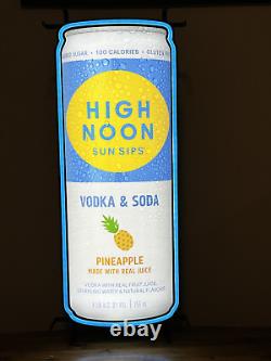 High Noon Sun Sips Led Sign Vodka And Soda Pineapple Light New In Box