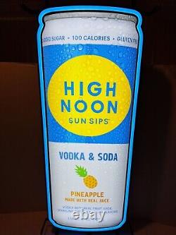 High Noon Sun Sips Led Sign Vodka And Soda Pineapple Light New In Box