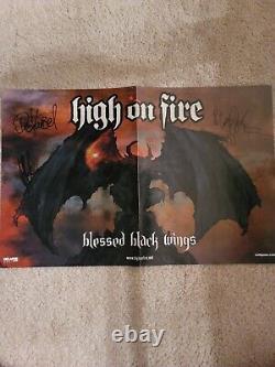 High On Fire Blessed Black Wings AUTOGRAPH SIGNED 11x17 Original Relapse Poster