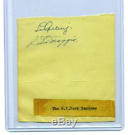 High Quality 1938 Yankees Lou Gehrig & Joe Dimaggio Autographed Album Page Jsa