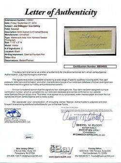 High Quality 1938 Yankees Lou Gehrig & Joe Dimaggio Autographed Album Page Jsa