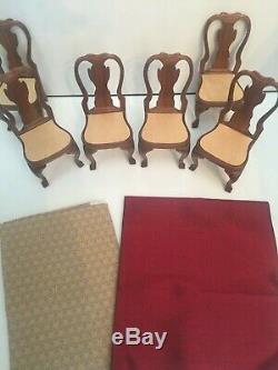 High Quality Dining Table & Chairs Signed Artisan Georgian Dolls House Dollhouse