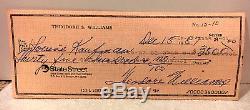 High Quality Ted Williams Signed Check To His Longtime Companion Louise Kaufman