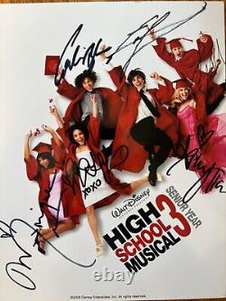 High School Musical 3 Cast Signed (X6) 8.5x11 Well Kept