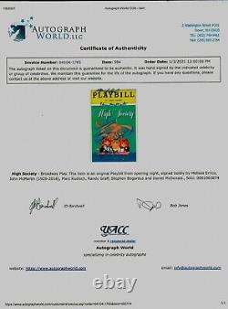 High Society Cast Signed Playbill Dated 1998 Autograph World COA