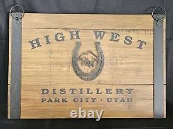 High West Distillery Park City Utah Wooden Bar Man Cave Sign 24 x 16 NEW