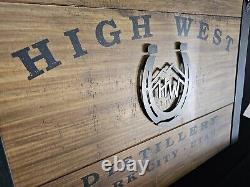 High West Distillery Park City Utah Wooden Bar Man Cave Sign 24 x 16 NEW