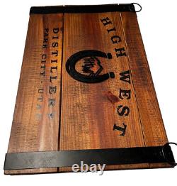 High West Distillery Wood Metal Bar Sign 24x16 Park City Utah Bar Decor