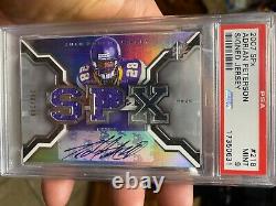 High-end Rookie Psa 9 2007 Spx Auto Jersey /299 Adrian Peterson Hof Soon