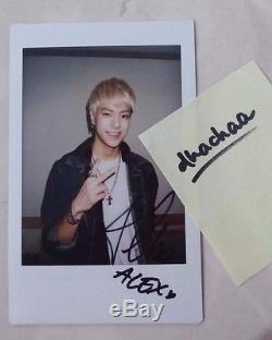 High4 Alex Autographed/signed Instax Polaroid Photocard/kpop Exo Bts Ikon Snsd
