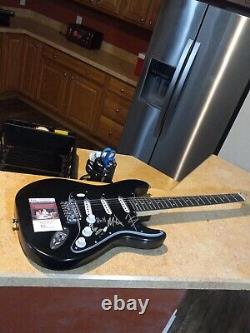 Highly Suspect Rock Band MUSICIANS Signed Black ELECTRIC GUITAR JSA CB40395