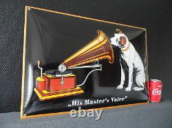 His Master Voice Plaque Emaillee Porcelain Enamel Metal Advertising Sign
