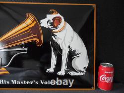 His Master Voice Plaque Emaillee Porcelain Enamel Metal Advertising Sign