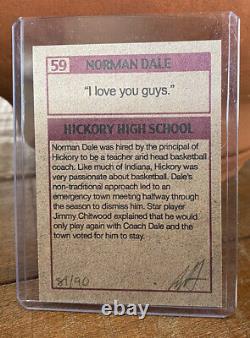 Hoosiers Coach Norman Dale Basketball Card movie art Gene Hackman Cuyler Smith