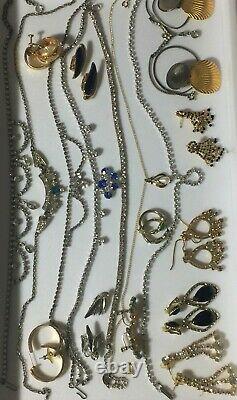 Huge High End Vintage/now Rhinestone Jewelry Lot. Most Signed. 366 Pieces