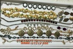 Huge High End Vintage/now Rhinestone Jewelry Lot. Most Signed. 366 Pieces