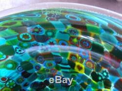 Huge Murano Very High Quality Art Glass Millefiori Vase. Signed by Poggi