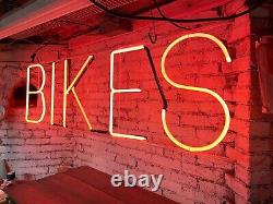 Huge Vintage Neon Bike Sign 5 feet wide X 18 High