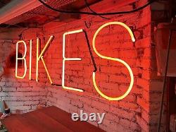 Huge Vintage Neon Bike Sign 5 feet wide X 18 High