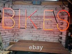 Huge Vintage Neon Bike Sign 5 feet wide X 18 High