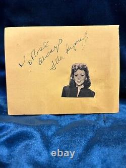 Ida Lupino High Sierra / Johnny Long Follies Girl Signed Auto Album Page