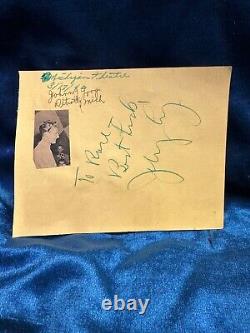 Ida Lupino High Sierra / Johnny Long Follies Girl Signed Auto Album Page