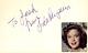 Ida Lupino Signed Auto 3x5 Index Card High Sierra