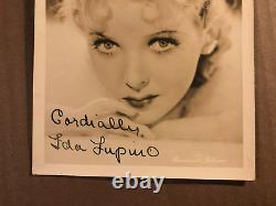 Ida Lupino Stunning Very Rare Very Early Autographed Photo 30s High Sierra