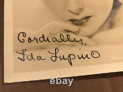 Ida Lupino Stunning Very Rare Very Early Autographed Photo 30s High Sierra